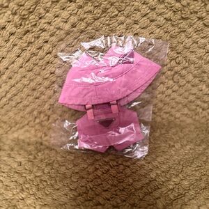 Purple Labubu Bucket Hat and Overalls Set